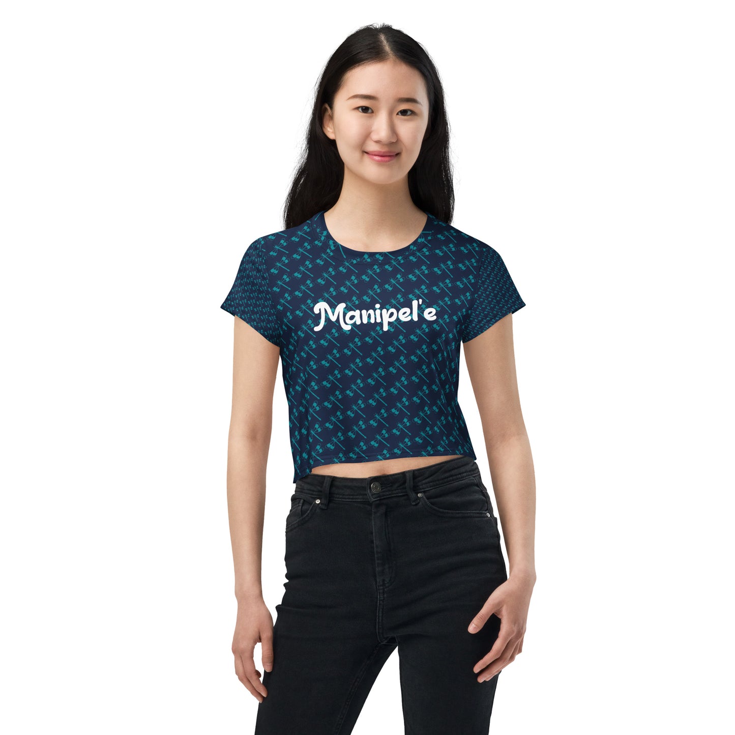 Manipel'e All-Over Print Crop Tee - Manipel'e