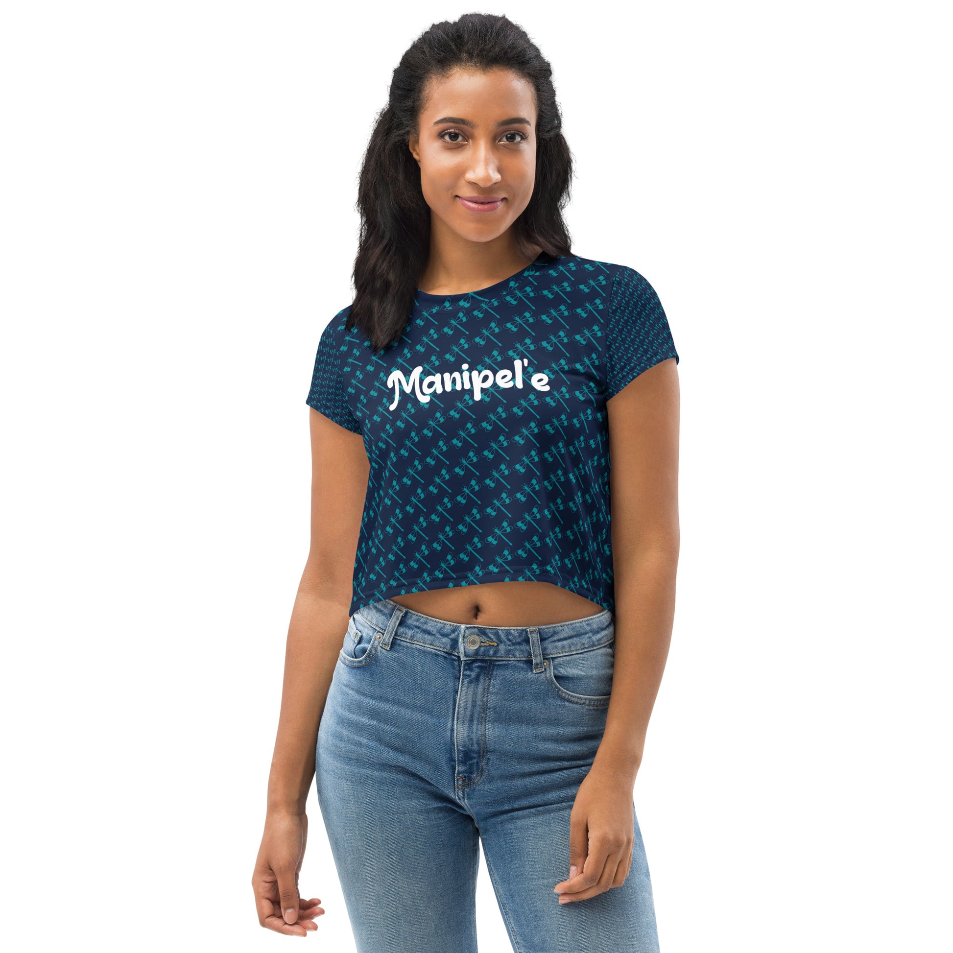 Manipel'e All-Over Print Crop Tee - Manipel'e